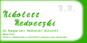 nikolett medveczki business card